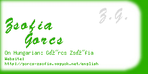 zsofia gorcs business card